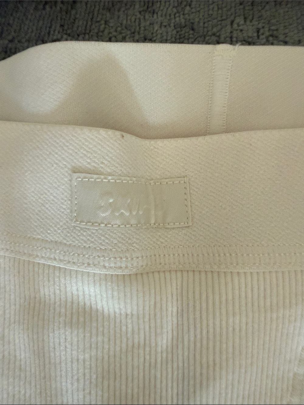 SKIMS Ribbed Cream Lounge Tank & Biker Set NWOT - Picture 2 of 5